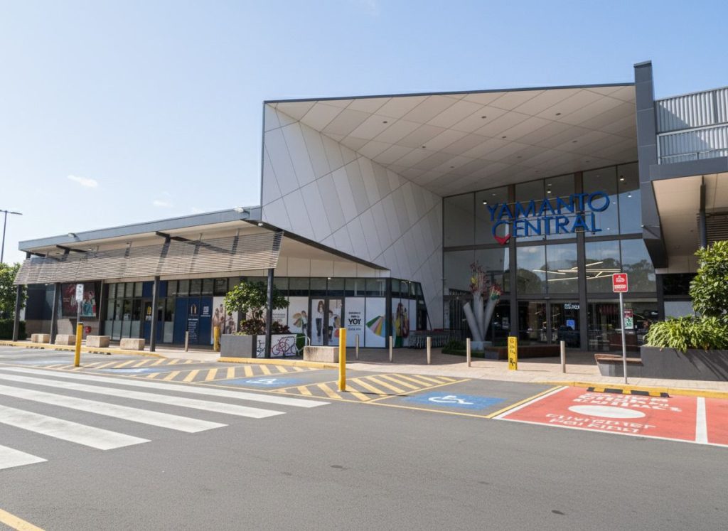 Yamanto Central shopping centre entrance, adjacent to our practice
